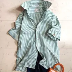 未使用級✨23SS✨マディソンブルー RELAXED FIT ストライプシャツ 