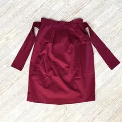 膝丈スカート　ミドル　タイト　Mサイズ　上品　派手　無地　ウエストゴム　裏地付き