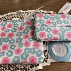 【新品未使用】Francfranc フロレ　フラットポーチ&ティッシュポーチ