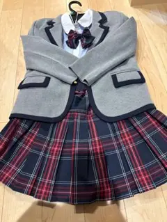 入学式用ブレザーとチェックスカート セット 130