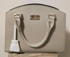 クレリア　2wayバッグ　ショルダー付き　ベージュホワイトピンク