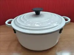 LE CREUSET 両手鍋 20cm ホワイト ココットロンド - メルカリ