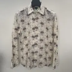 美品 ポールスミス 長袖シャツ 麻 リネン 100% 花柄 L ボタニカル