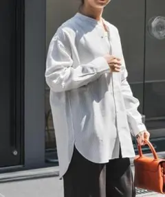 新品◆FORK&SPOON◆ダブルクロスバンドカラーシャツ《STRIPE》