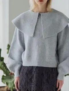 willfully volume sleeve knit 新品sea blueのサムネイル