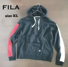 フィラ　フーディ　プルオーバー　パーカー　レディースXL ブラック　匿名配送