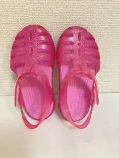 C7 Crocs クロックス　サンダル ピンク ラメのサムネイル