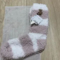 【新品】GELATO PIQUE　ベアさがらボーダーソックス ピンク