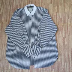 ストライプ長袖シャツ Lサイズ