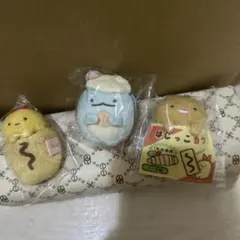 えびふらいのしっぽすみっコぐら復刻カプセルてのりぬいぐるみ　とかげ　とんかつ3点