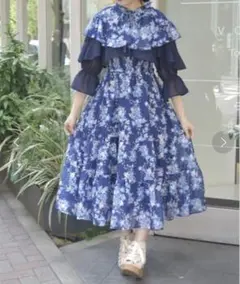 新品未使用♡ axes femmeネモフィラプリントブラウス×ワンピース