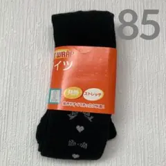 ベビー 発熱 タイツ サイズ85 黒 リボン柄♡ HOT WRAP ストレッチ