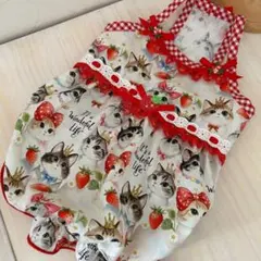 ハンドメイド♡犬服 切り替えバルーンキャミワンピース