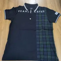 PEARLY GATES ポロシャツ 4M ネイビー チェック柄 - メルカリ