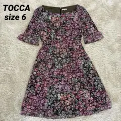 TOCCA 花柄 フラワープリント ドレス パーティー フレア Aライン 6