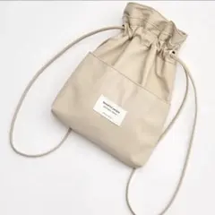 beautiful people 巾着 ショルダーバッグ ベージュのサムネイル