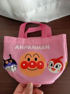 アンパンマン 小型トートバッグ ピンク
