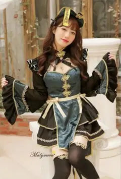 Malymoon（マリームーン）ハロウィンコスプレ チャイナキョンシー 緑