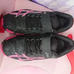 asics トレーニングシューズ US12 ブラック/ピンク