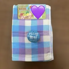 【新品タグ付き】ガーゼ素材 フェイスタオル２枚組 ブルー系 34㎝×78㎝