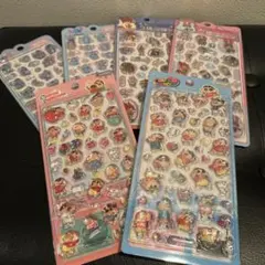 キャラクターシール　ぷっくり　クレヨンしんちゃん　ズートピア　スティッチ