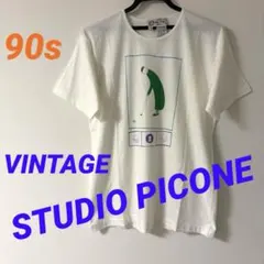 希少 90s スタジオピッコーネ tシャツ アートT ホワイト イタリア製のサムネイル