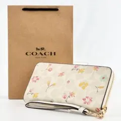 【COACH】　長財布 ラウンドジップ ミスティカル 可愛い お洒落 高級 上品