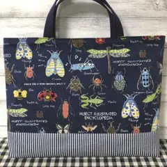 990円均一レッスンバッグ※昆虫ネイビー※