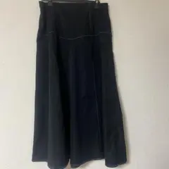 黒 フレアスカート ロング丈 大きいサイズ 3L