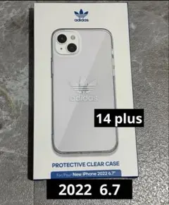 adidas new iPhone 14 plus用 クリアケース 1点のサムネイル