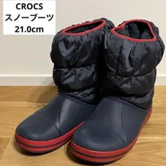 冬物SALE❣️CROCS ウィンターパフブー スノーブーツ21cm ネイビー