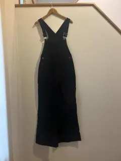 GU ブラック サロペット ワイドレッグ