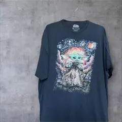 【スター・ウォーズ 】グログー ヨーダ　黒　Tシャツ　2XL 古着　海外