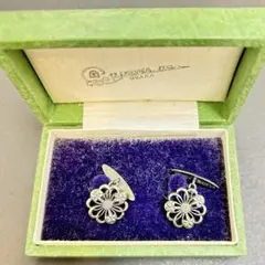 希少! 秩父宮殿下御渡満記念 菊紋カフス K18張 生駒製 昭和9年6月刻印