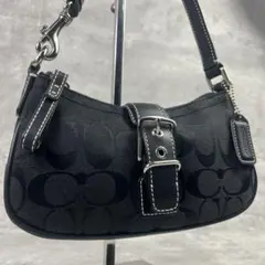 COACH コーチ ソーホー レザー ワンショルダーバッグ ブラック - メルカリ