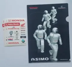 Honda ステッカー 4枚 ＆ ASIMO A4クリアファイル セットのサムネイル