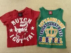 babydoll プリント Tシャツ 2枚セット