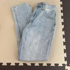 グレイル　ハイウエストテーパードデニムパンツ　cu157a ライトブルー