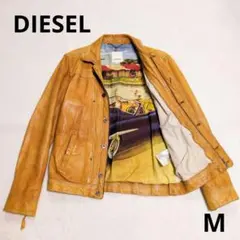DIESEL レザージャケット ライダース ラムレザー M