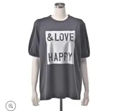 【新品】&LOVE アンドラブ　LOVE&HAPPYなラメプリントTシャツのサムネイル