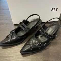 【新品未使用】SLY POINTED TOE BELT サンダル ブラック Sのサムネイル