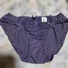 パープル レース付きショーツ Lサイズ新品