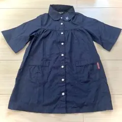 COMME CA ISM ネイビー 半袖ワンピース９０