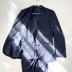 美品✨ P.S.FA 3ピース ネイビー スーツ Y5 Mサイズ相当 背抜き