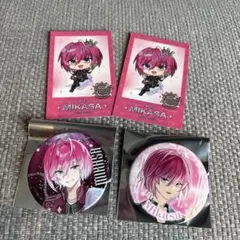 めておら　ランダム缶バッジ＆カード　みかさくん4点セット