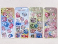 【こびとづかん ウォーターインシール4点】カクレモモジリ レトロキャラクター