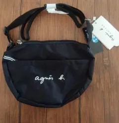 ☆agnès b. ブラックショルダーバッグボディバック新品未使用☆