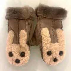古着屋　ヴィンテージ　手袋　ミトン　ぬいぐるみ　うさぎ　フェイクレザー　ファーのサムネイル