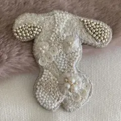 刺繍ブローチキーホルダー★わんこNo.11