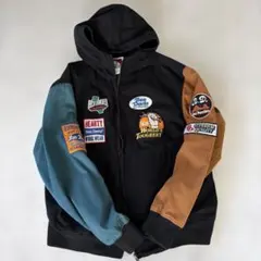 BEN DAVIS パッチワーク フード付きパーカー XL